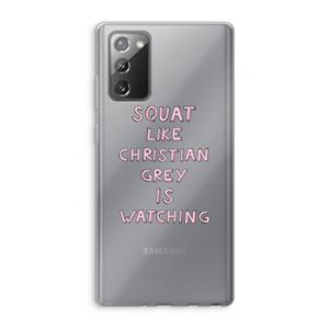 CaseCompany Christian Grey: Samsung Galaxy Note 20 / Note 20 5G Transparant Hoesje