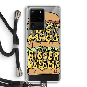 CaseCompany Big Macs Bigger Dreams: Samsung Galaxy S20 Ultra Transparant Hoesje met koord