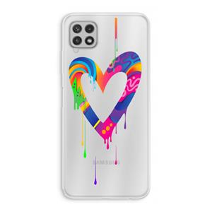 CaseCompany Melts My Heart: Samsung Galaxy A22 4G Transparant Hoesje