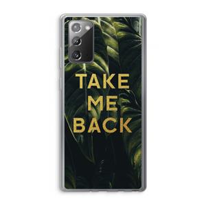 CaseCompany Take me back: Samsung Galaxy Note 20 / Note 20 5G Transparant Hoesje