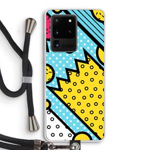 CaseCompany Pop Art #1: Samsung Galaxy S20 Ultra Transparant Hoesje met koord