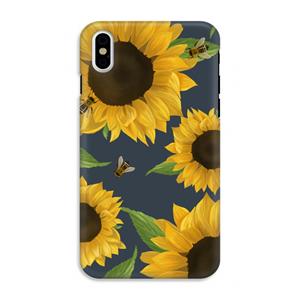 CaseCompany Sunflower and bees: iPhone X Tough Case