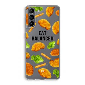 CaseCompany Eat Balanced: Samsung Galaxy S21 Transparant Hoesje