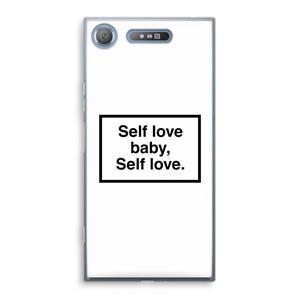 CaseCompany Self love: Sony Xperia XZ1 Transparant Hoesje