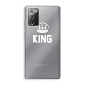 CaseCompany King zwart: Samsung Galaxy Note 20 / Note 20 5G Transparant Hoesje