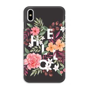 CaseCompany Hello in flowers: iPhone X Tough Case