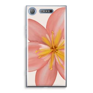 CaseCompany Pink Ellila Flower: Sony Xperia XZ1 Transparant Hoesje