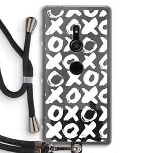 CaseCompany XOXO: Sony Xperia XZ2 Transparant Hoesje met koord