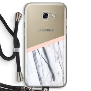 CaseCompany A touch of peach: Samsung Galaxy A5 (2017) Transparant Hoesje met koord