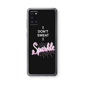 CaseCompany Sparkle quote: Samsung Galaxy A31 Transparant Hoesje