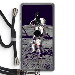 CaseCompany Spaceman: Sony Xperia XZ2 Transparant Hoesje met koord