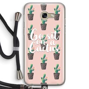 CaseCompany Cactus quote: Samsung Galaxy A5 (2017) Transparant Hoesje met koord