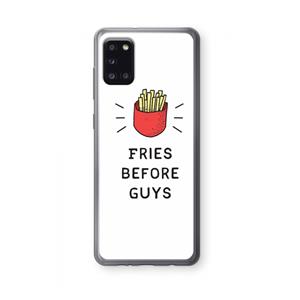 CaseCompany Fries before guys: Samsung Galaxy A31 Transparant Hoesje