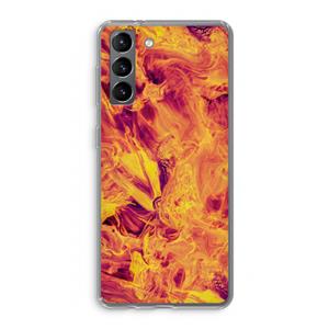 CaseCompany Eternal Fire: Samsung Galaxy S21 Transparant Hoesje