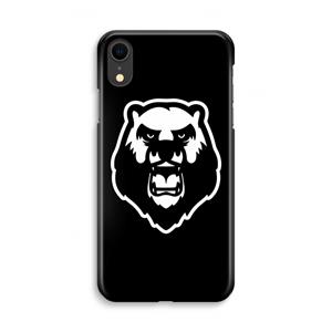 CaseCompany Angry Bear (black): iPhone XR Volledig Geprint Hoesje