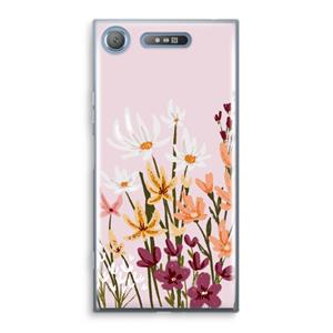 CaseCompany Painted wildflowers: Sony Xperia XZ1 Transparant Hoesje