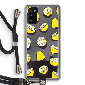 CaseCompany When Life Gives You Lemons...: Samsung Galaxy A41 Transparant Hoesje met koord