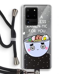 CaseCompany I'm A Hopeless Ramen-Tic For You: Samsung Galaxy S20 Ultra Transparant Hoesje met koord