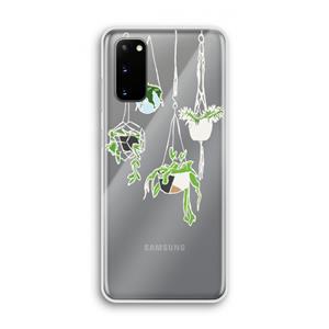 CaseCompany Hang In There: Samsung Galaxy S20 Transparant Hoesje
