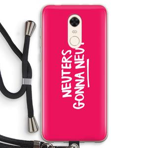 CaseCompany Neuters (roze): Xiaomi Redmi 5 Transparant Hoesje met koord