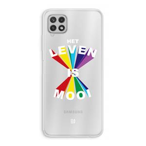 CaseCompany Het Leven Is Mooi: Samsung Galaxy A22 4G Transparant Hoesje