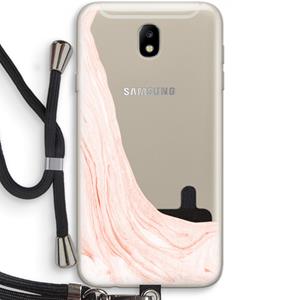 CaseCompany Peach bath: Samsung Galaxy J7 (2017) Transparant Hoesje met koord