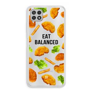 CaseCompany Eat Balanced: Samsung Galaxy A22 4G Transparant Hoesje