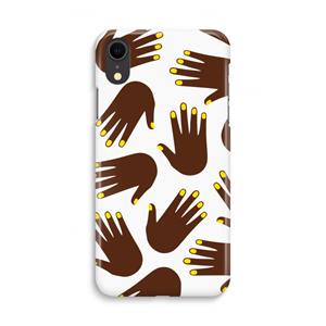 CaseCompany Hands dark: iPhone XR Volledig Geprint Hoesje
