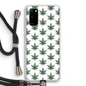 CaseCompany Weed: Samsung Galaxy S20 Transparant Hoesje met koord