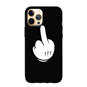 CaseCompany Middle finger black: iPhone 12 Pro Max Tough Case