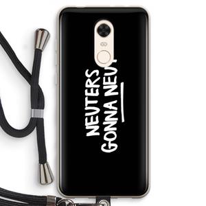 CaseCompany Neuters (zwart): Xiaomi Redmi 5 Transparant Hoesje met koord