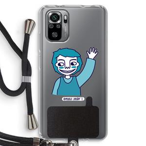 CaseCompany Zwaai: Xiaomi Redmi Note 10S Transparant Hoesje met koord