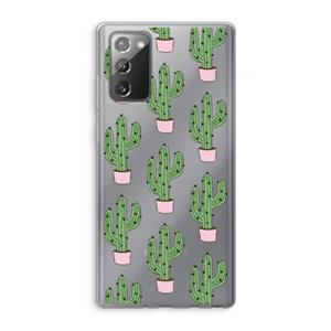 CaseCompany Cactus Lover: Samsung Galaxy Note 20 / Note 20 5G Transparant Hoesje