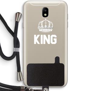 CaseCompany King zwart: Samsung Galaxy J7 (2017) Transparant Hoesje met koord