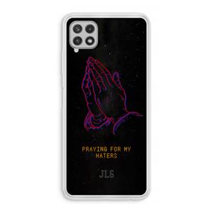CaseCompany Praying For My Haters: Samsung Galaxy A22 4G Transparant Hoesje