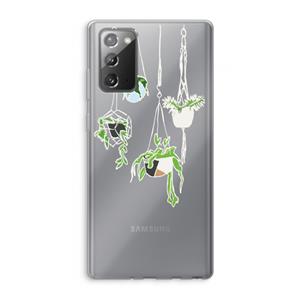 CaseCompany Hang In There: Samsung Galaxy Note 20 / Note 20 5G Transparant Hoesje