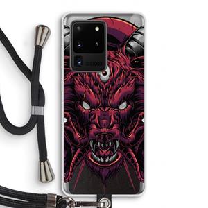 CaseCompany Hell Hound and Serpents: Samsung Galaxy S20 Ultra Transparant Hoesje met koord