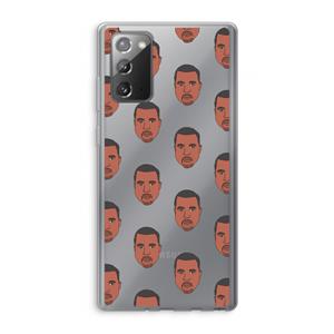 CaseCompany Kanye Call Me℃: Samsung Galaxy Note 20 / Note 20 5G Transparant Hoesje