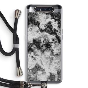 CaseCompany Onweer: Samsung Galaxy A80 Transparant Hoesje met koord