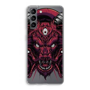 CaseCompany Hell Hound and Serpents: Samsung Galaxy S21 Transparant Hoesje
