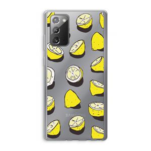 CaseCompany When Life Gives You Lemons...: Samsung Galaxy Note 20 / Note 20 5G Transparant Hoesje