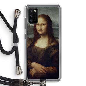 CaseCompany Mona Lisa: Samsung Galaxy A41 Transparant Hoesje met koord