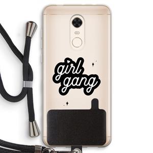 CaseCompany Girl Gang: Xiaomi Redmi 5 Transparant Hoesje met koord