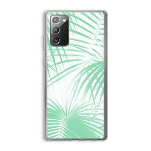 CaseCompany Palmbladeren: Samsung Galaxy Note 20 / Note 20 5G Transparant Hoesje
