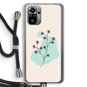 CaseCompany Love your petals: Xiaomi Redmi Note 10S Transparant Hoesje met koord