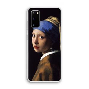 CaseCompany The Pearl Earring: Samsung Galaxy S20 Transparant Hoesje