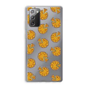 CaseCompany You Had Me At Pizza: Samsung Galaxy Note 20 / Note 20 5G Transparant Hoesje