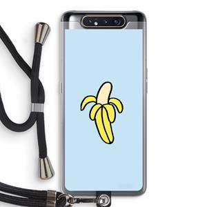 CaseCompany Banana: Samsung Galaxy A80 Transparant Hoesje met koord