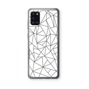 CaseCompany Geometrische lijnen zwart: Samsung Galaxy A31 Transparant Hoesje