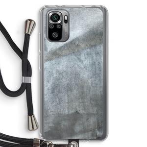 CaseCompany Grey Stone: Xiaomi Redmi Note 10S Transparant Hoesje met koord